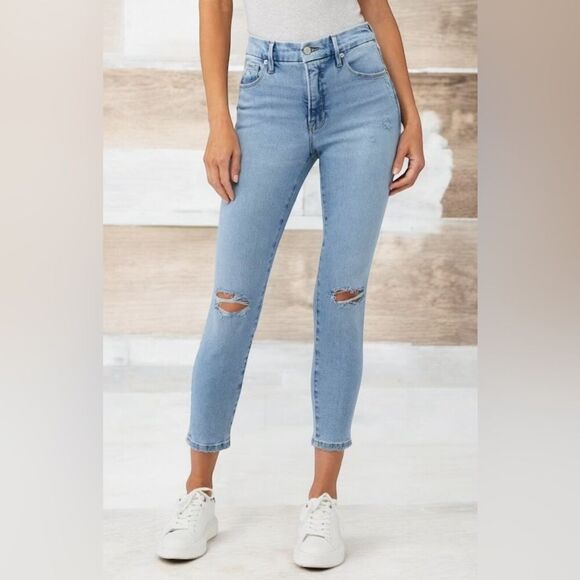 Good American | Good waist Cropped Ankle Jeans | High Waist jeans NWT size 4/27 - Picture 1 of 10